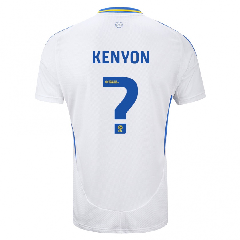 Kandiny Hombre Camiseta George Kenyon #0 Blanco Azul 1ª Equipación 2024/25 La Camisa Chile