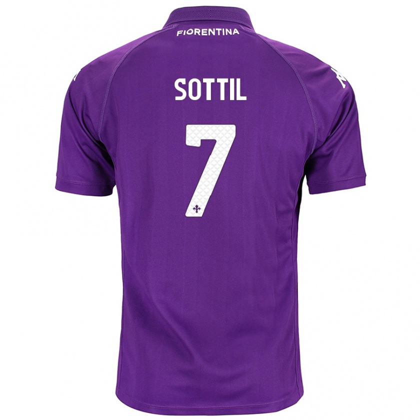 Kandiny Hombre Camiseta Riccardo Sottil #7 Morado 1ª Equipación 2024/25 La Camisa Chile