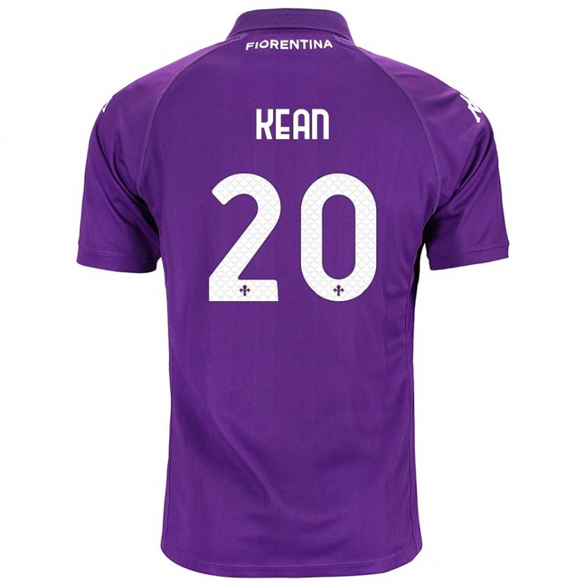 Kandiny Hombre Camiseta Moise Kean #20 Morado 1ª Equipación 2024/25 La Camisa Chile