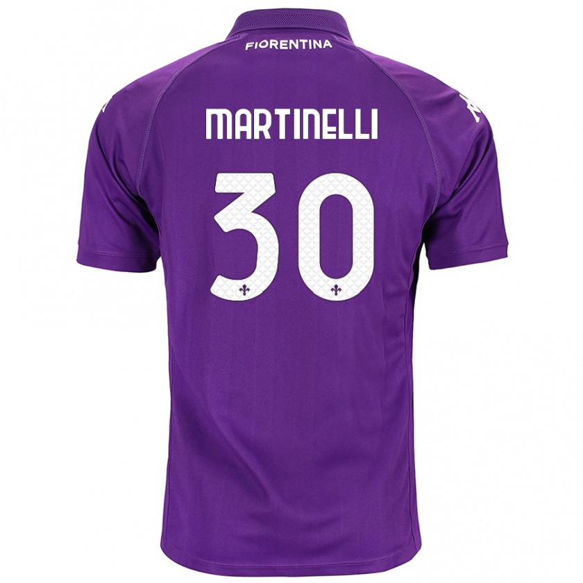 Kandiny Hombre Camiseta Tommaso Martinelli #30 Morado 1ª Equipación 2024/25 La Camisa Chile