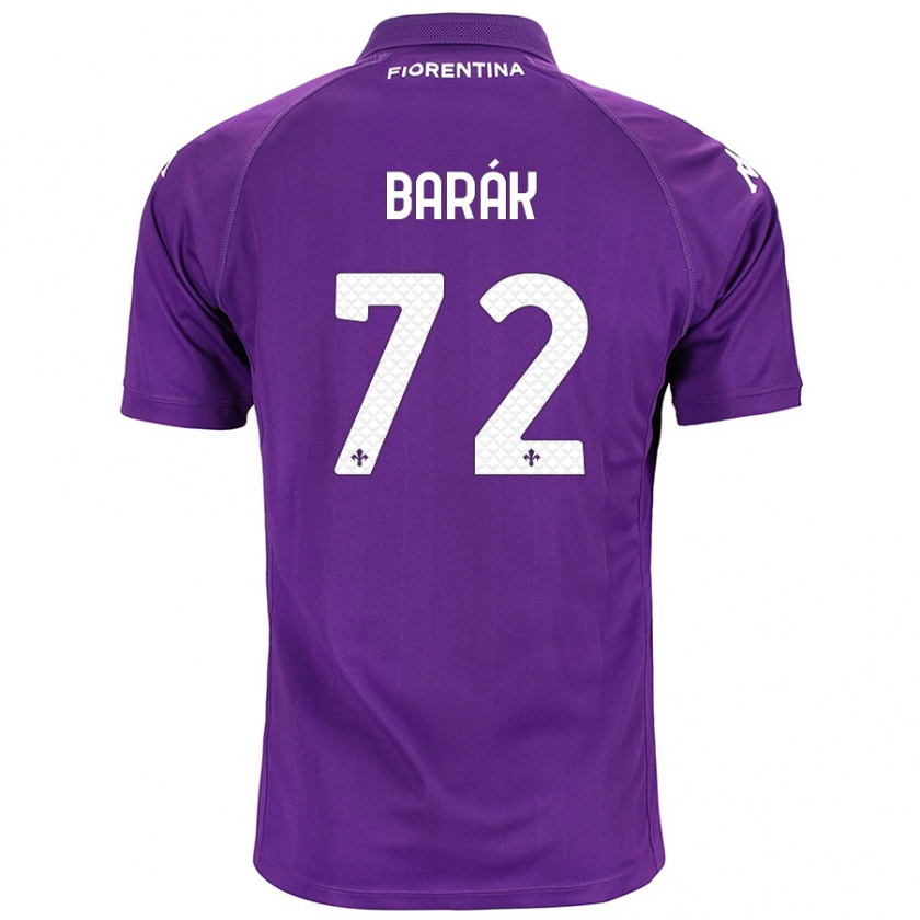 Kandiny Hombre Camiseta Antonín Barák #72 Morado 1ª Equipación 2024/25 La Camisa Chile