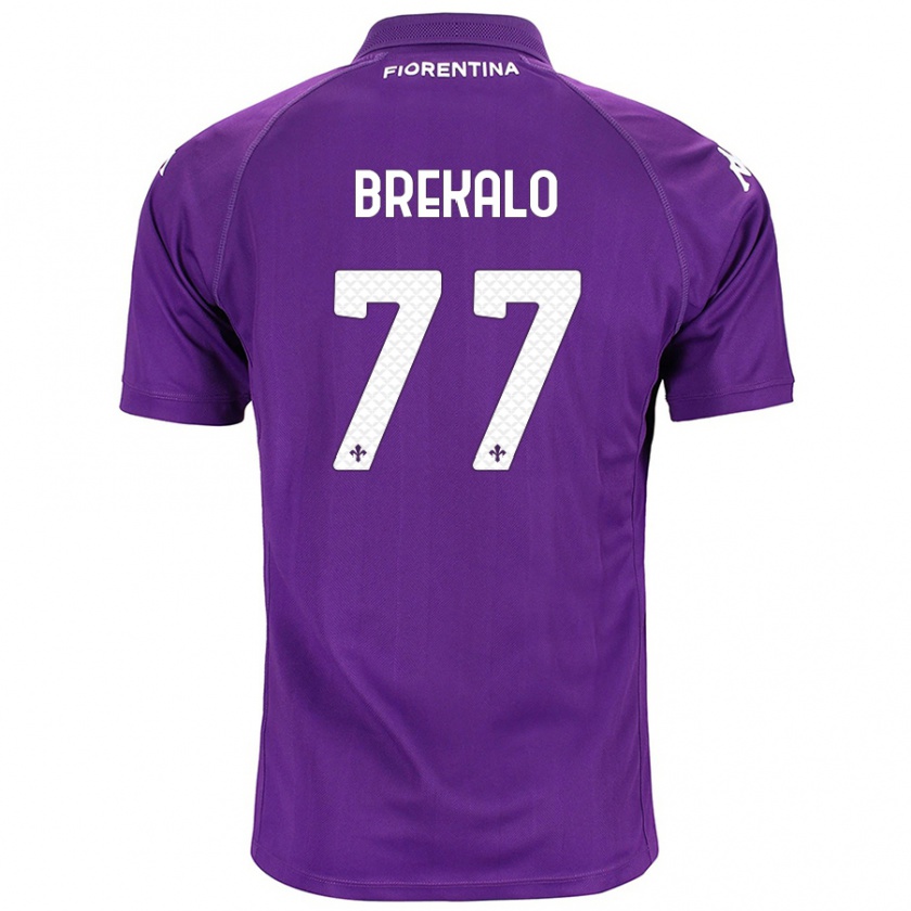 Kandiny Hombre Camiseta Josip Brekalo #77 Morado 1ª Equipación 2024/25 La Camisa Chile