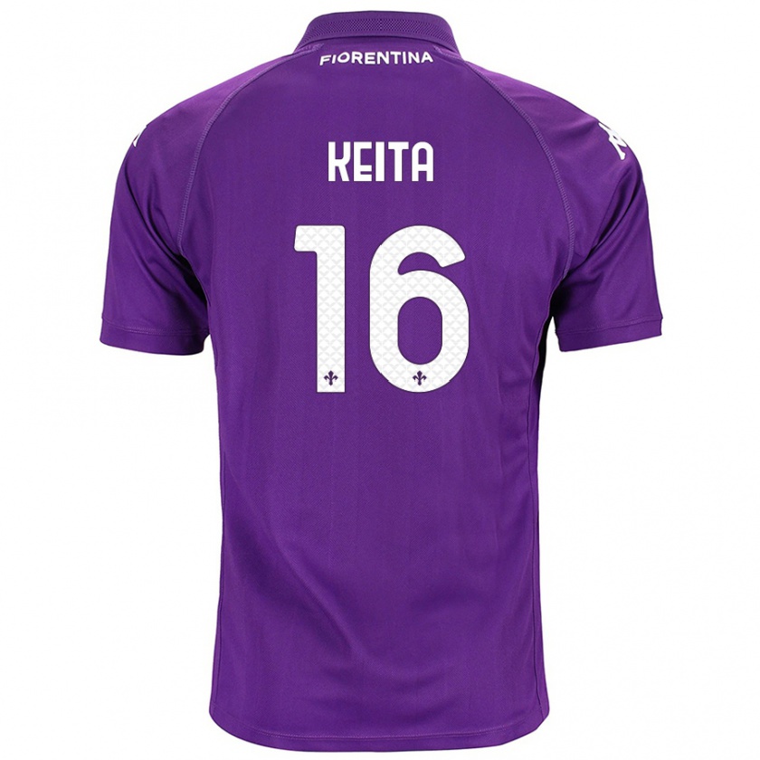 Kandiny Hombre Camiseta Bala Keita #16 Morado 1ª Equipación 2024/25 La Camisa Chile