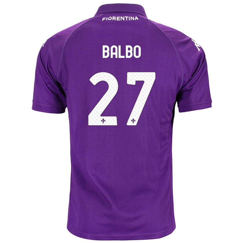 Kandiny Hombre Camiseta Luis Balbo #27 Morado 1ª Equipación 2024/25 La Camisa Chile