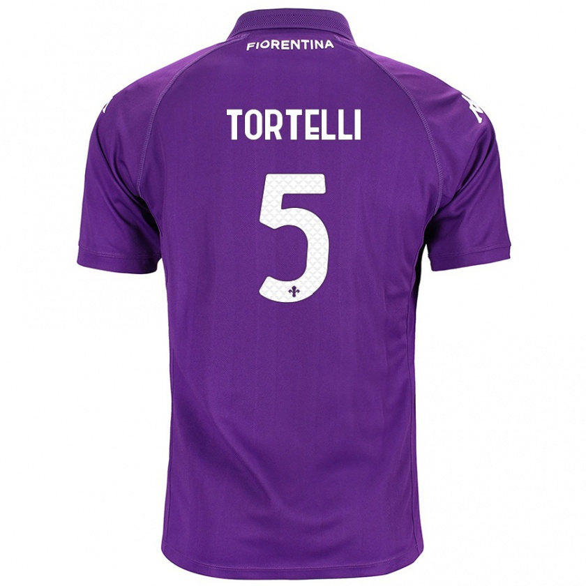 Kandiny Hombre Camiseta Alice Tortelli #5 Morado 1ª Equipación 2024/25 La Camisa Chile