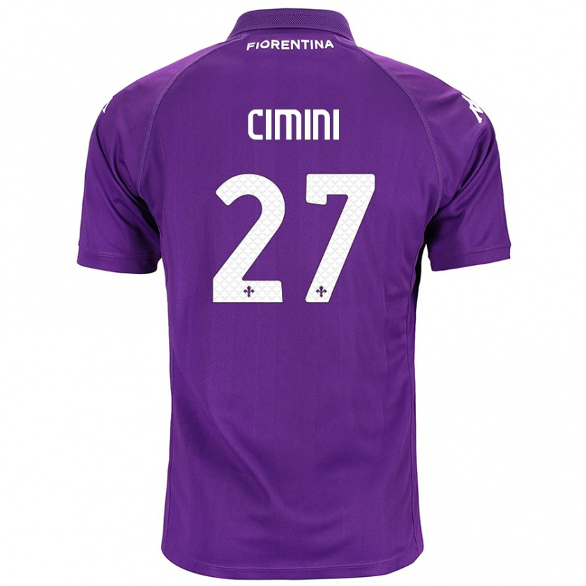 Kandiny Hombre Camiseta Linda Tucceri Cimini #27 Morado 1ª Equipación 2024/25 La Camisa Chile