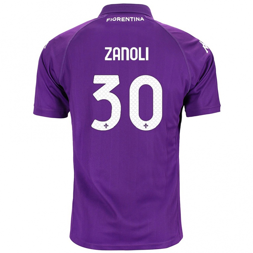 Kandiny Hombre Camiseta Martina Zanoli #30 Morado 1ª Equipación 2024/25 La Camisa Chile