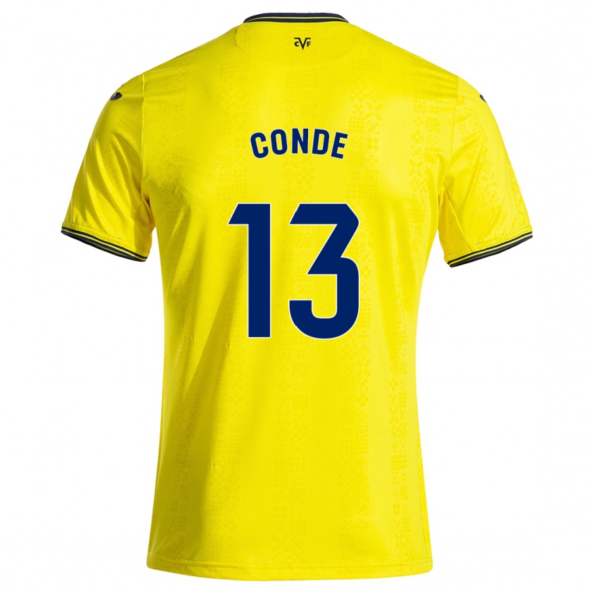 Kandiny Hombre Camiseta Diego Conde #13 Amarillo Negro 1ª Equipación 2024/25 La Camisa Chile