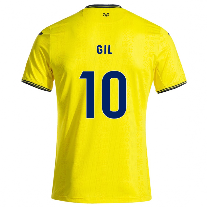 Kandiny Hombre Camiseta Markel Gil #10 Amarillo Negro 1ª Equipación 2024/25 La Camisa Chile