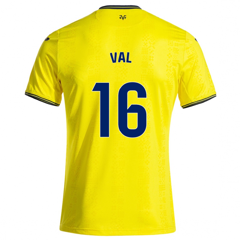 Kandiny Hombre Camiseta Brais Val #16 Amarillo Negro 1ª Equipación 2024/25 La Camisa Chile