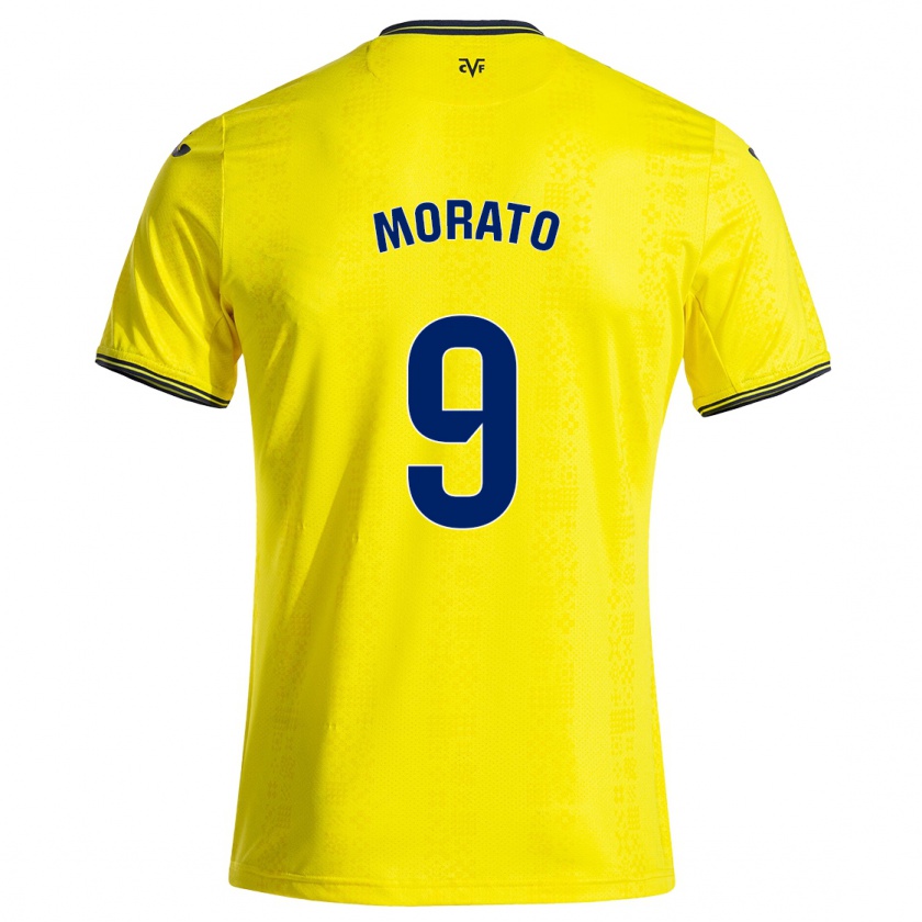 Kandiny Hombre Camiseta Teresa Morató #9 Amarillo Negro 1ª Equipación 2024/25 La Camisa Chile