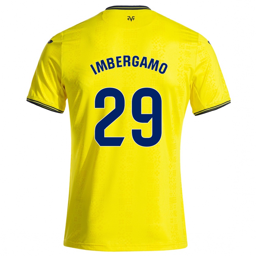 Kandiny Hombre Camiseta Mar Imbergamo #29 Amarillo Negro 1ª Equipación 2024/25 La Camisa Chile