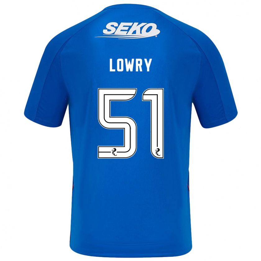 Kandiny Hombre Camiseta Alex Lowry #51 Azul Oscuro 1ª Equipación 2024/25 La Camisa Chile