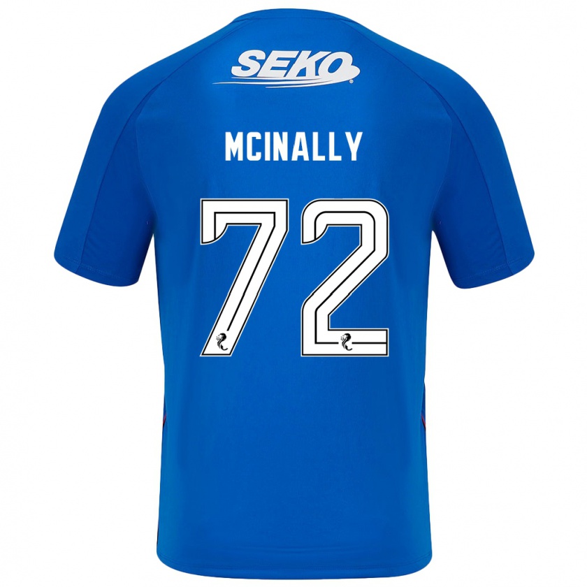 Kandiny Hombre Camiseta Darren Mcinally #72 Azul Oscuro 1ª Equipación 2024/25 La Camisa Chile