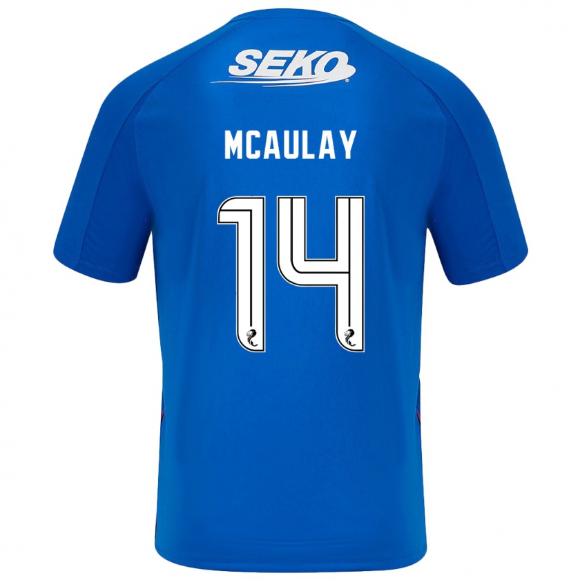 Kandiny Hombre Camiseta Mia Mcaulay #14 Azul Oscuro 1ª Equipación 2024/25 La Camisa Chile