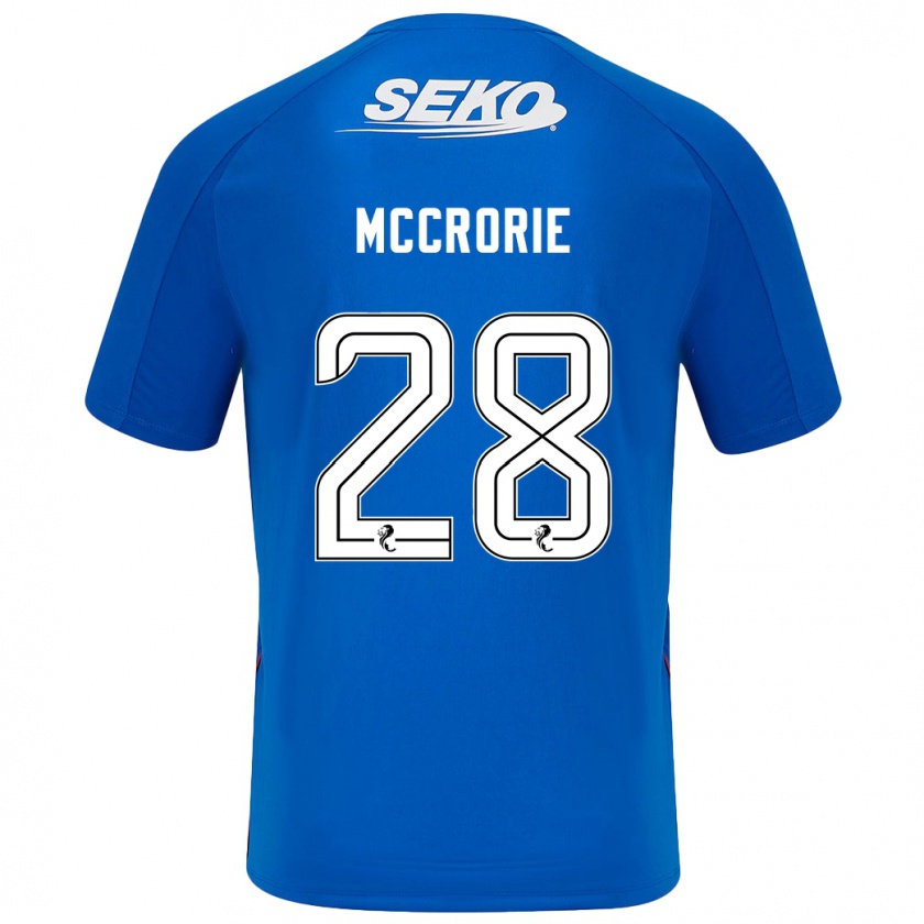 Kandiny Hombre Camiseta Robby Mccrorie #28 Azul Oscuro 1ª Equipación 2024/25 La Camisa Chile