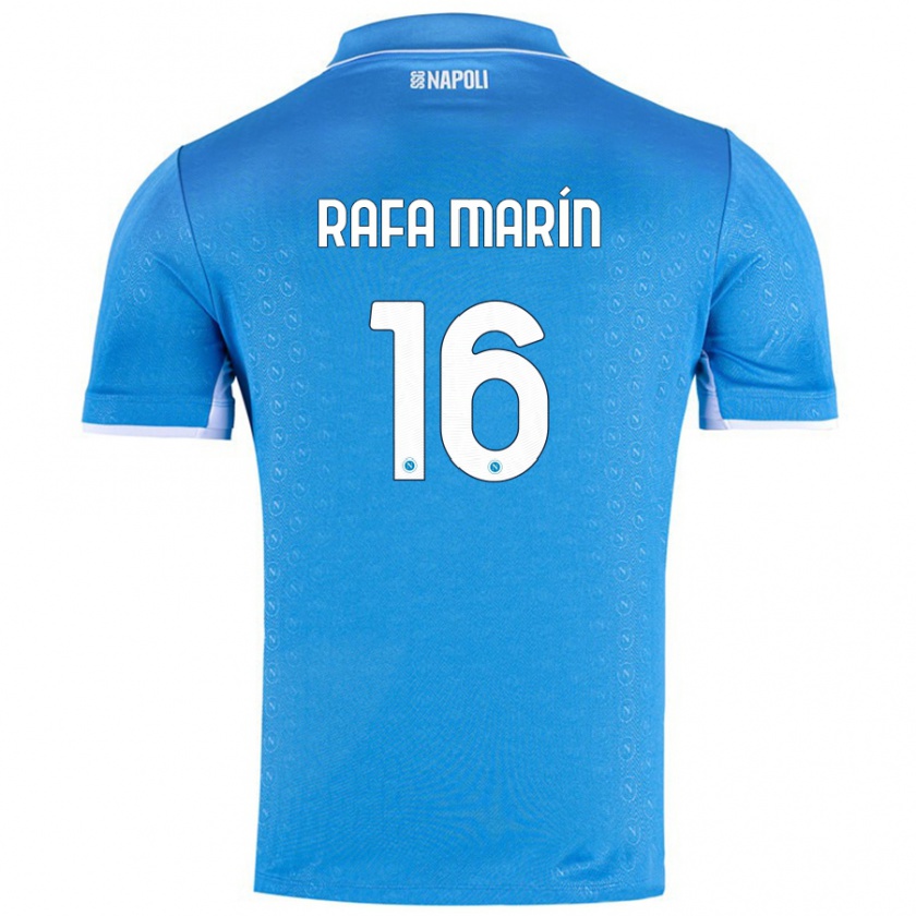 Kandiny Hombre Camiseta Rafa Marín #16 Azul Cielo 1ª Equipación 2024/25 La Camisa Chile