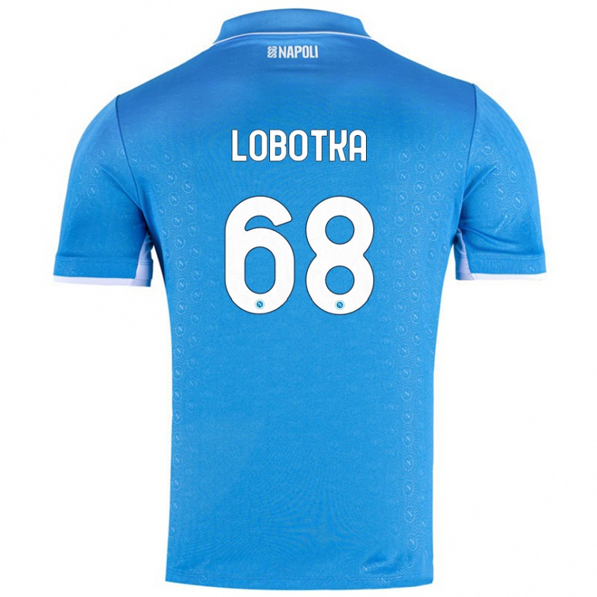 Kandiny Hombre Camiseta Stanislav Lobotka #68 Azul Cielo 1ª Equipación 2024/25 La Camisa Chile