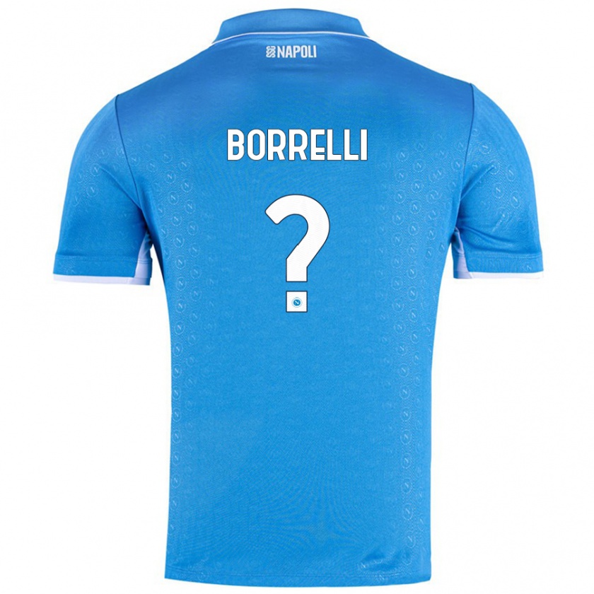 Kandiny Hombre Camiseta Ciro Borrelli #0 Azul Cielo 1ª Equipación 2024/25 La Camisa Chile