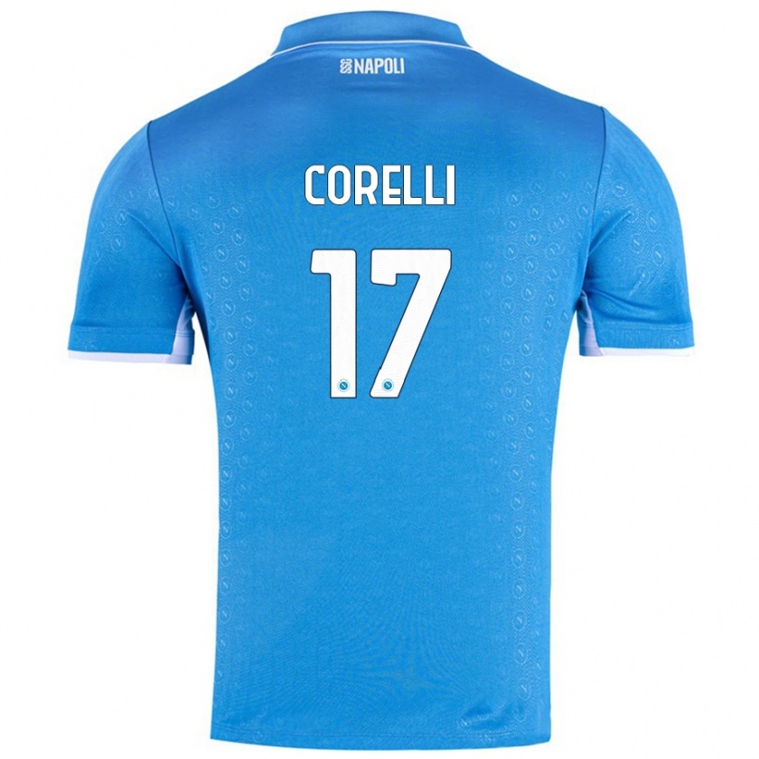 Kandiny Hombre Camiseta Alice Corelli #17 Azul Cielo 1ª Equipación 2024/25 La Camisa Chile