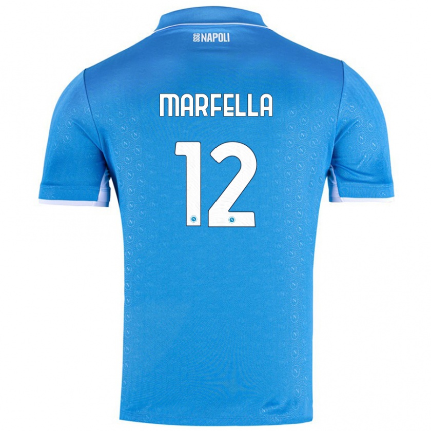 Kandiny Hombre Camiseta Davide Marfella #12 Azul Cielo 1ª Equipación 2024/25 La Camisa Chile