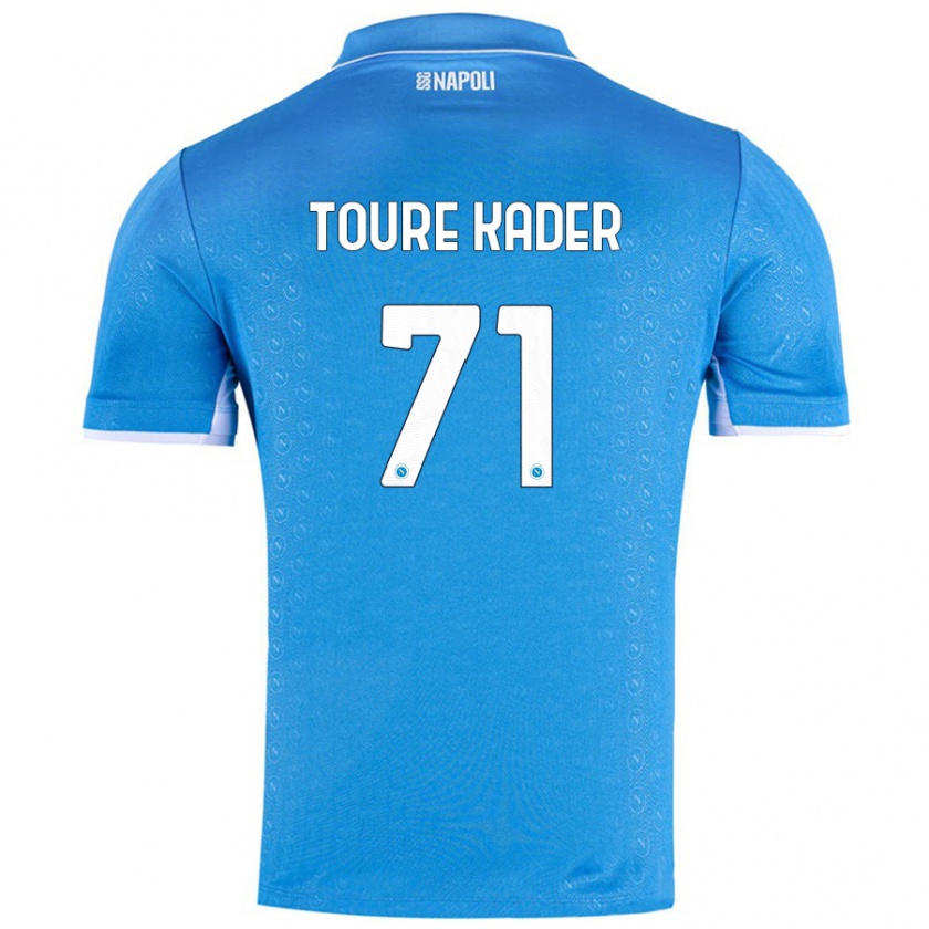 Kandiny Hombre Camiseta Aziz Toure Kader #71 Azul Cielo 1ª Equipación 2024/25 La Camisa Chile