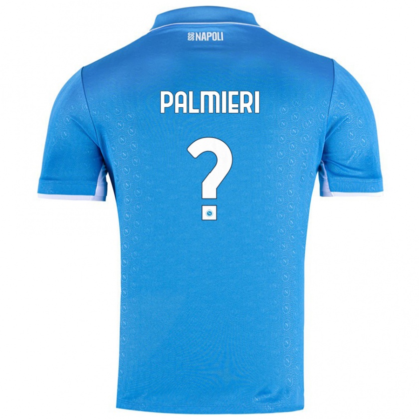 Kandiny Hombre Camiseta Ciro Palmieri #0 Azul Cielo 1ª Equipación 2024/25 La Camisa Chile