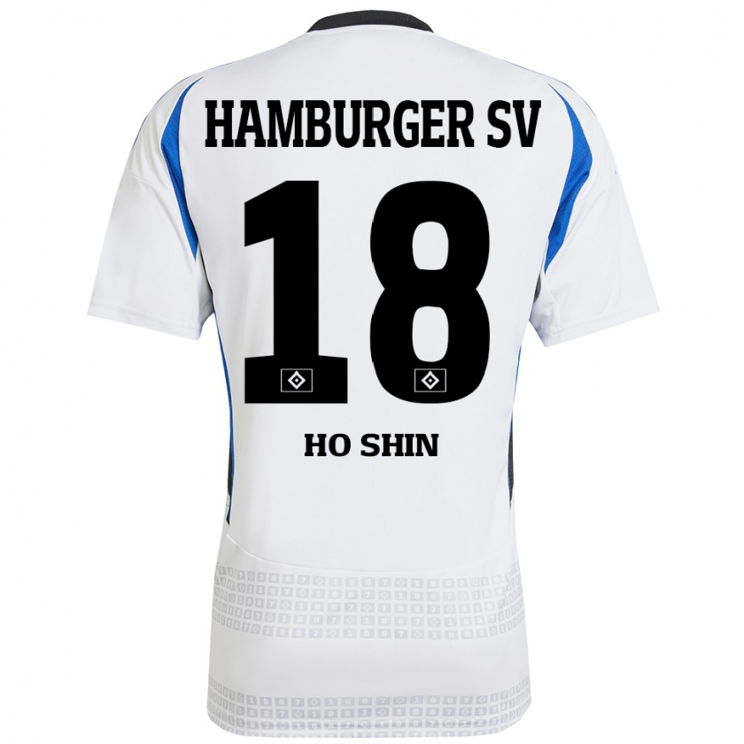 Kandiny Hombre Camiseta Jae Ho Shin #18 Blanco Azul 1ª Equipación 2024/25 La Camisa Chile