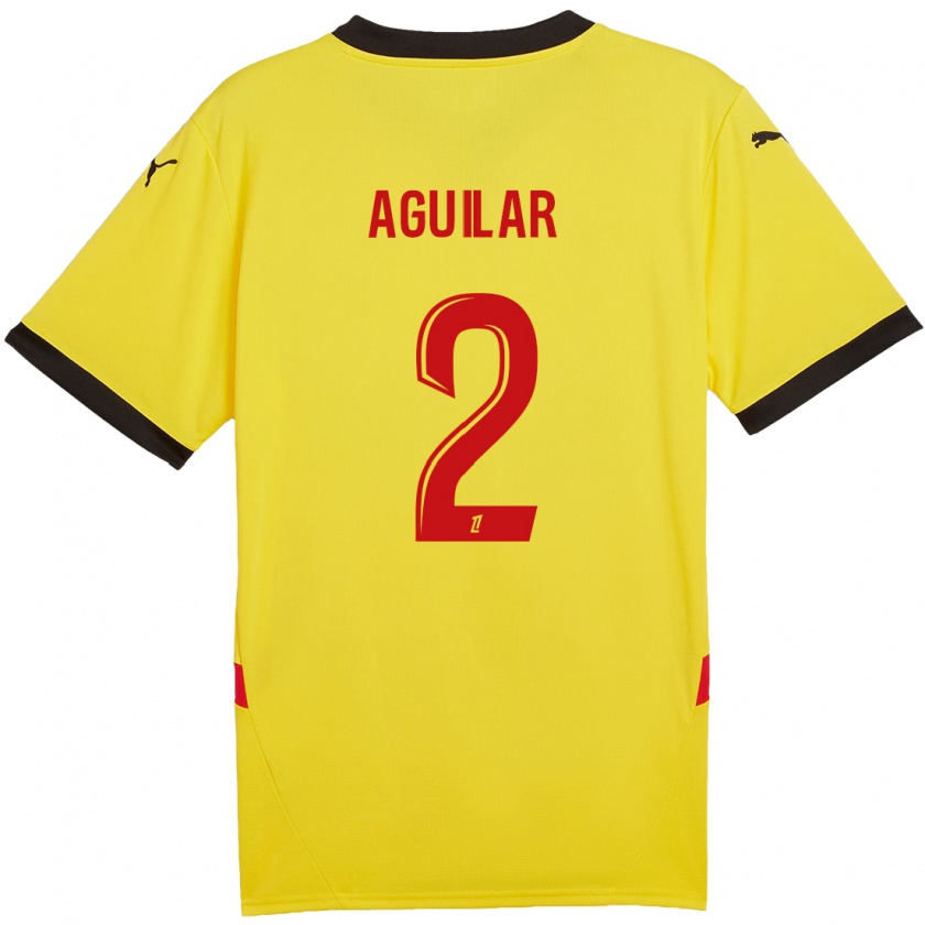 Kandiny Hombre Camiseta Ruben Aguilar #2 Amarillo Rojo 1ª Equipación 2024/25 La Camisa Chile