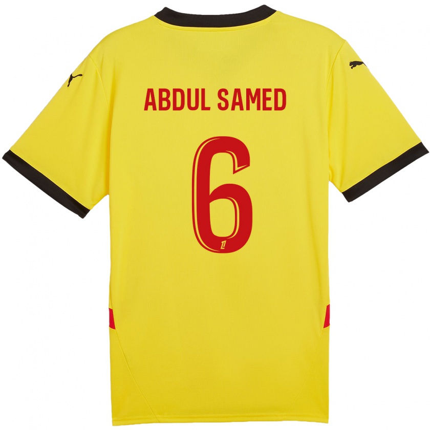 Kandiny Hombre Camiseta Salis Abdul Samed #6 Amarillo Rojo 1ª Equipación 2024/25 La Camisa Chile