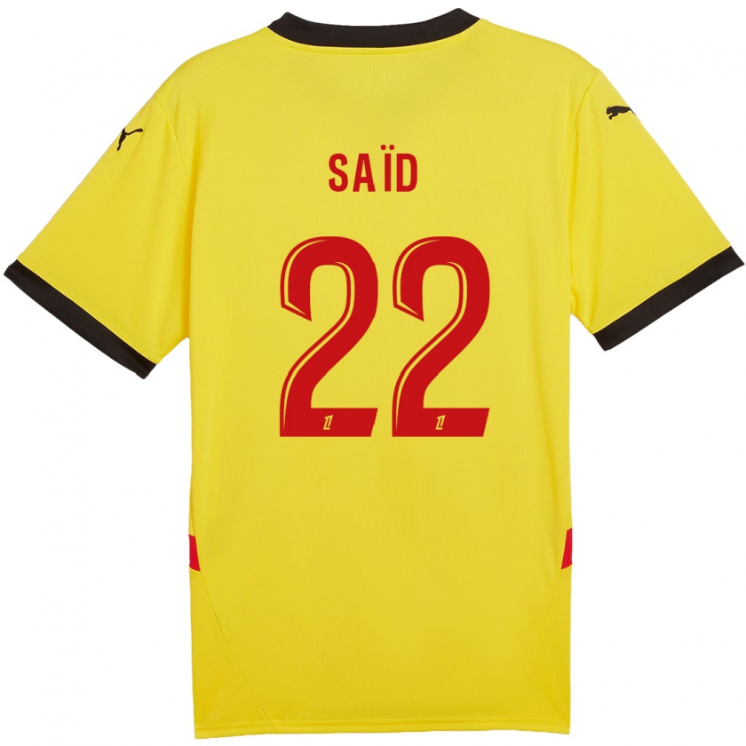 Kandiny Hombre Camiseta Wesley Saïd #22 Amarillo Rojo 1ª Equipación 2024/25 La Camisa Chile