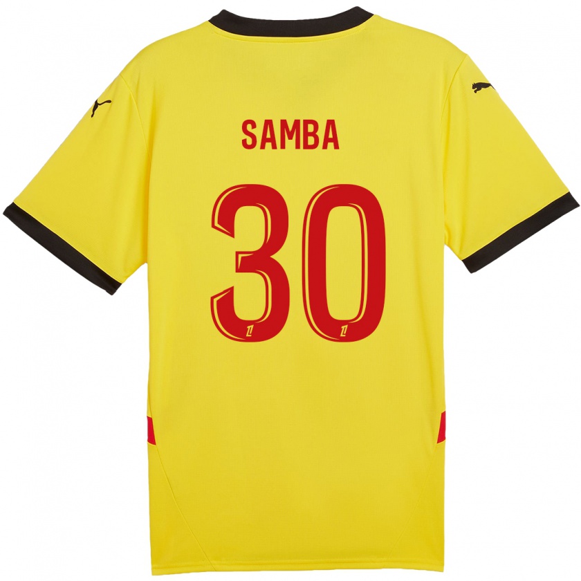 Kandiny Hombre Camiseta Brice Samba #30 Amarillo Rojo 1ª Equipación 2024/25 La Camisa Chile