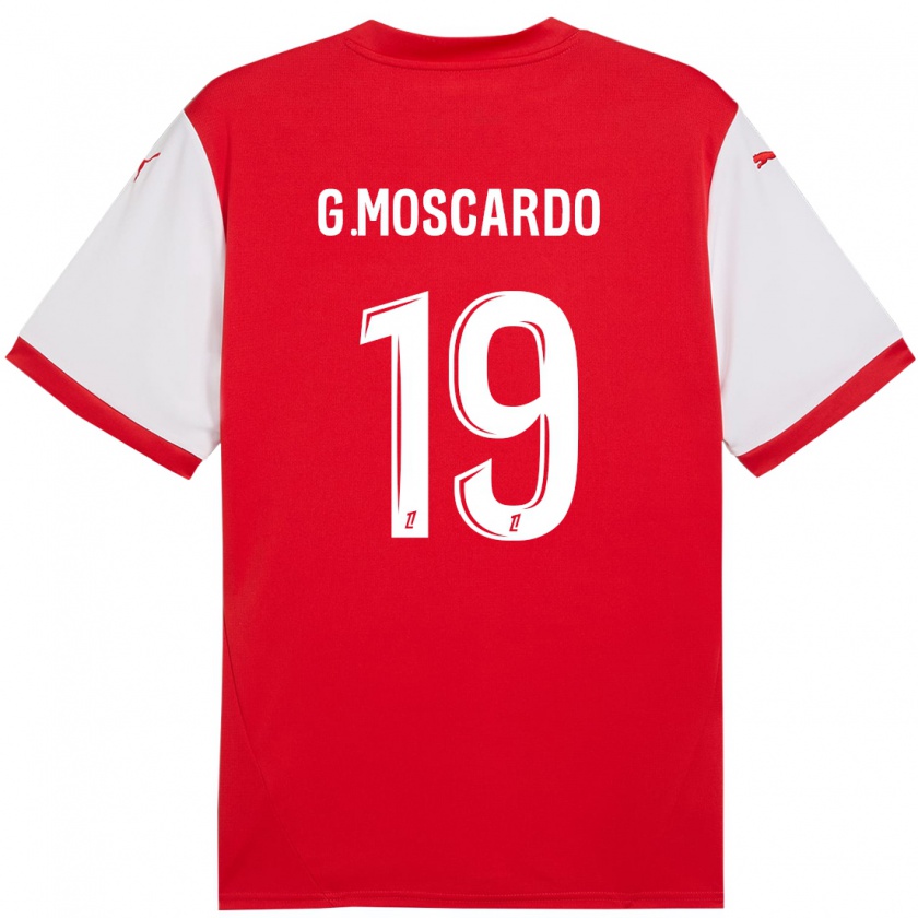 Kandiny Hombre Camiseta Gabriel Moscardo #19 Rojo Blanco 1ª Equipación 2024/25 La Camisa Chile