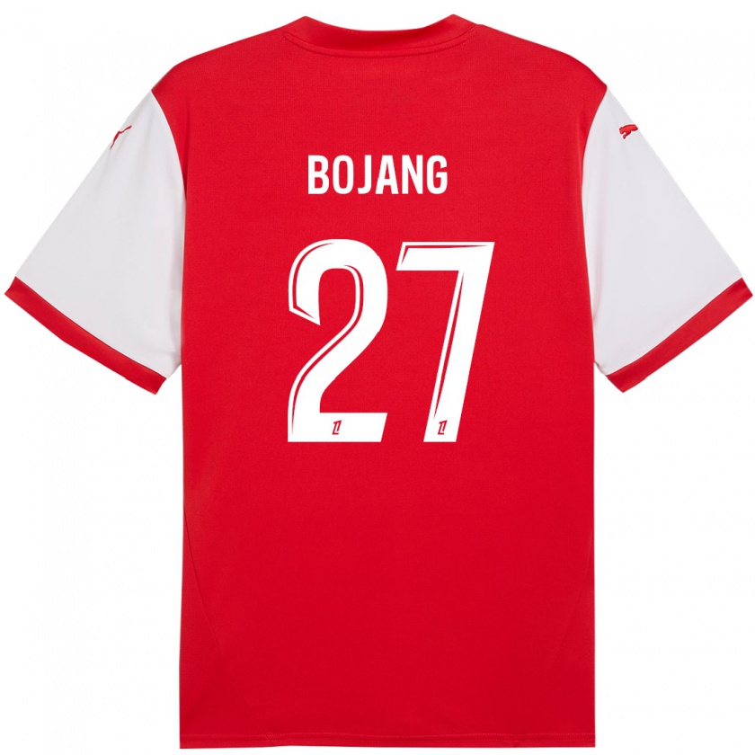 Kandiny Hombre Camiseta Adama Bojang #27 Rojo Blanco 1ª Equipación 2024/25 La Camisa Chile