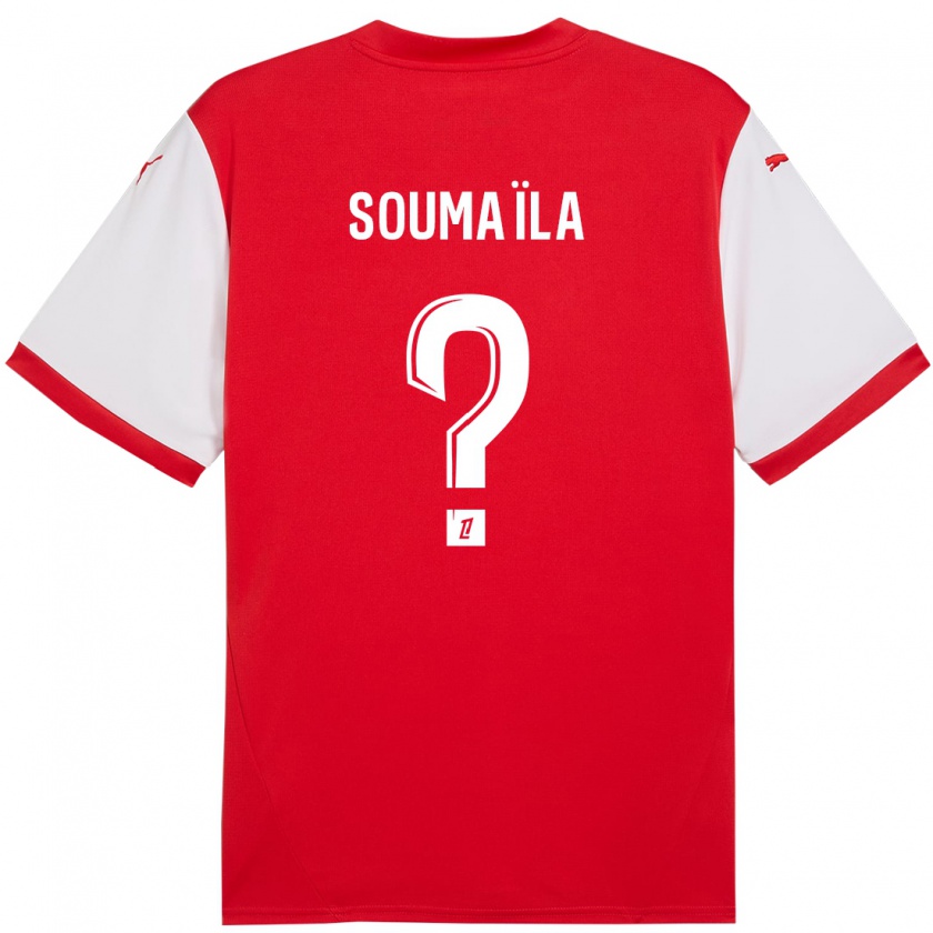 Kandiny Hombre Camiseta Soumaïla Sylla #0 Rojo Blanco 1ª Equipación 2024/25 La Camisa Chile