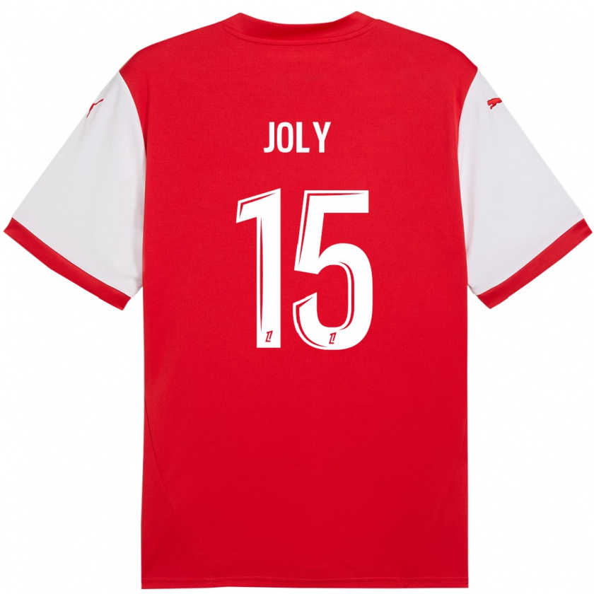 Kandiny Hombre Camiseta Lou-Ann Joly #15 Rojo Blanco 1ª Equipación 2024/25 La Camisa Chile