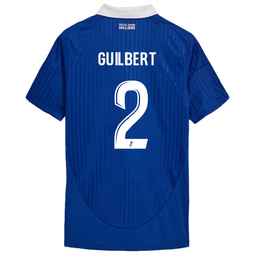 Kandiny Hombre Camiseta Frédéric Guilbert #2 Azul Blanco 1ª Equipación 2024/25 La Camisa Chile