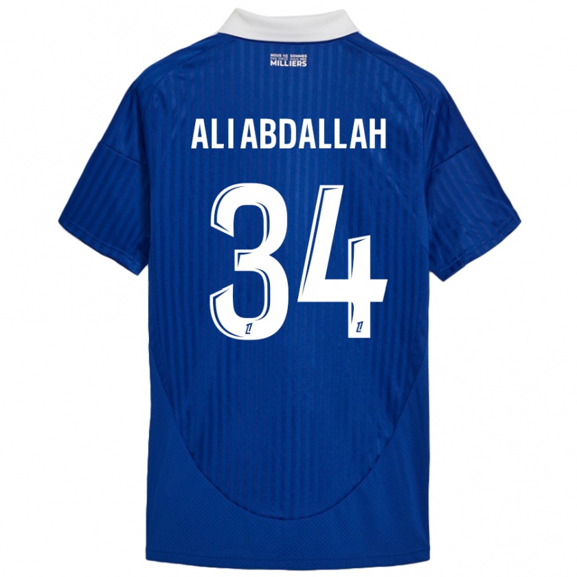 Kandiny Hombre Camiseta Aboubacar Ali Abdallah #34 Azul Blanco 1ª Equipación 2024/25 La Camisa Chile