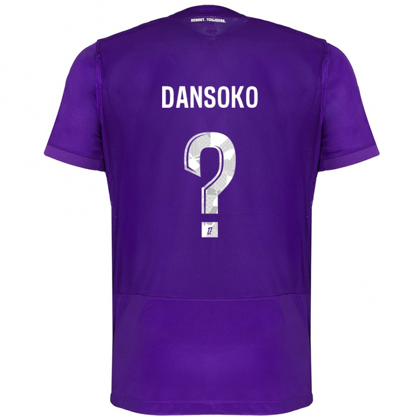 Kandiny Hombre Camiseta Mohamed Dansoko #0 Morado Blanco 1ª Equipación 2024/25 La Camisa Chile