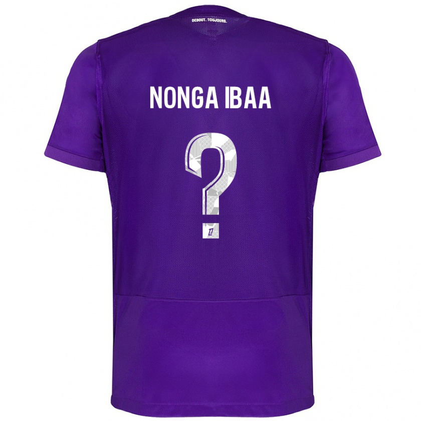 Kandiny Hombre Camiseta Alou Nonga Ibaa #0 Morado Blanco 1ª Equipación 2024/25 La Camisa Chile