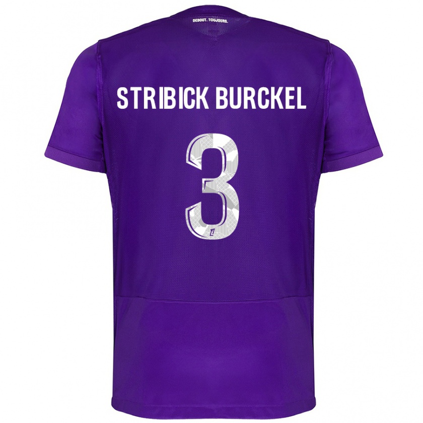 Kandiny Hombre Camiseta Laetitia Stribick-Burckel #3 Morado Blanco 1ª Equipación 2024/25 La Camisa Chile