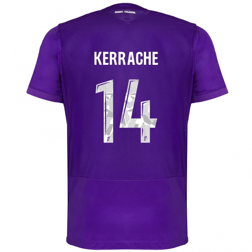 Kandiny Hombre Camiseta Marina Kerrache #14 Morado Blanco 1ª Equipación 2024/25 La Camisa Chile