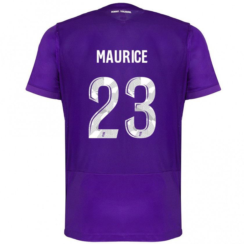 Kandiny Hombre Camiseta Sandra Maurice #23 Morado Blanco 1ª Equipación 2024/25 La Camisa Chile