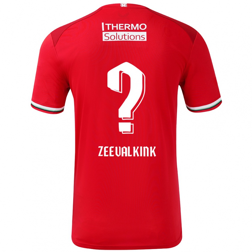 Kandiny Hombre Camiseta Leco Zeevalkink #0 Rojo Blanco 1ª Equipación 2024/25 La Camisa Chile