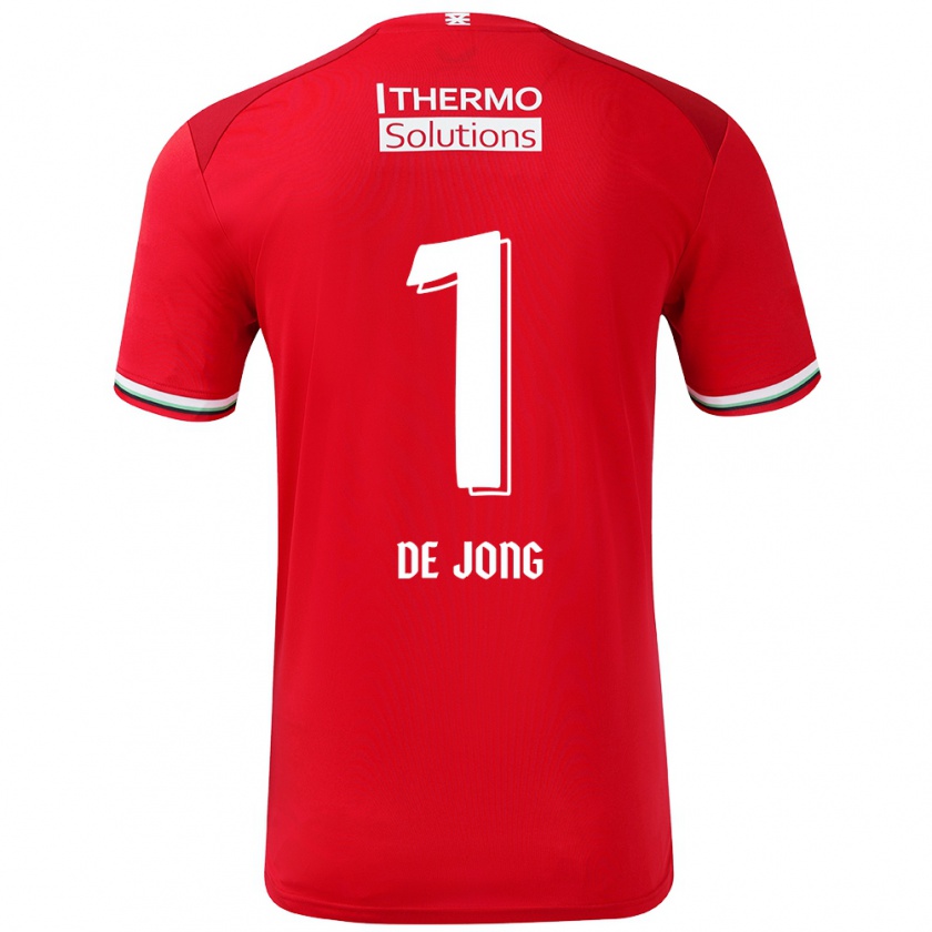 Kandiny Hombre Camiseta Daniëlle De Jong #1 Rojo Blanco 1ª Equipación 2024/25 La Camisa Chile