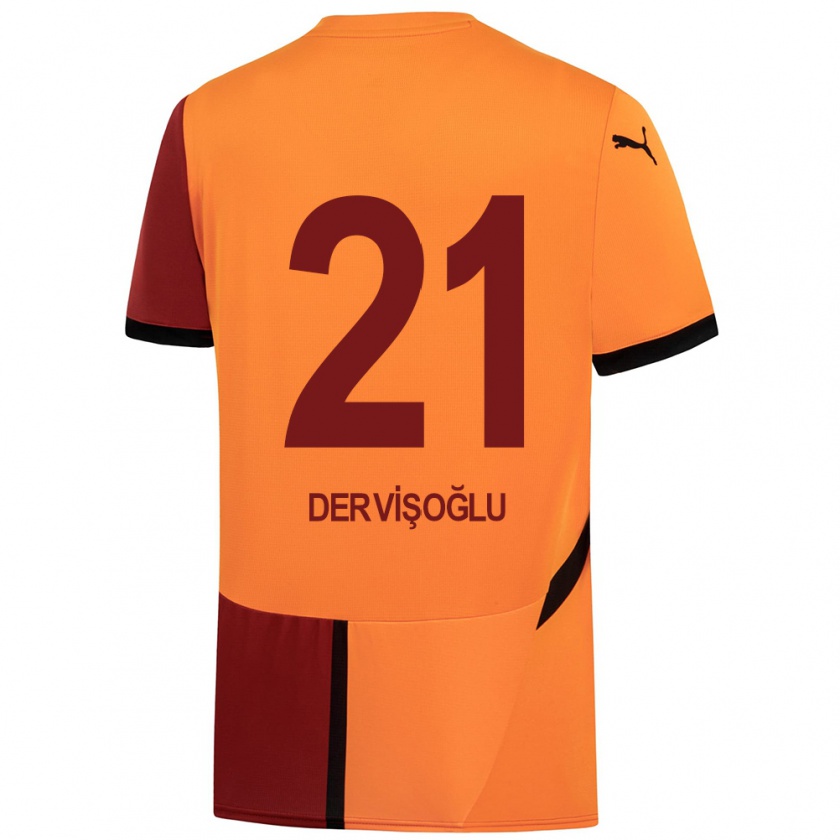 Kandiny Hombre Camiseta Halil Dervişoğlu #21 Amarillo Rojo 1ª Equipación 2024/25 La Camisa Chile