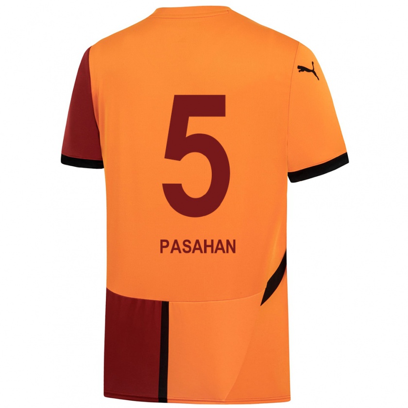 Kandiny Hombre Camiseta Eren Paşahan #5 Amarillo Rojo 1ª Equipación 2024/25 La Camisa Chile