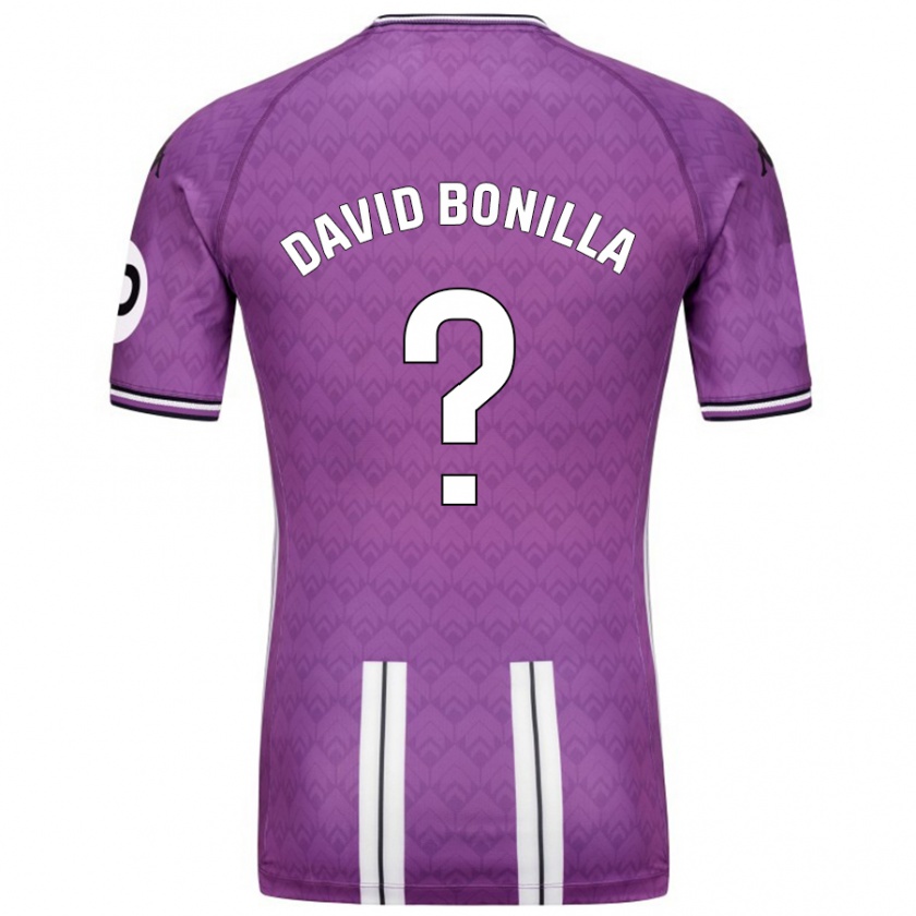 Kandiny Hombre Camiseta Juan David Bonilla #0 Púrpura Blanco 1ª Equipación 2024/25 La Camisa Chile