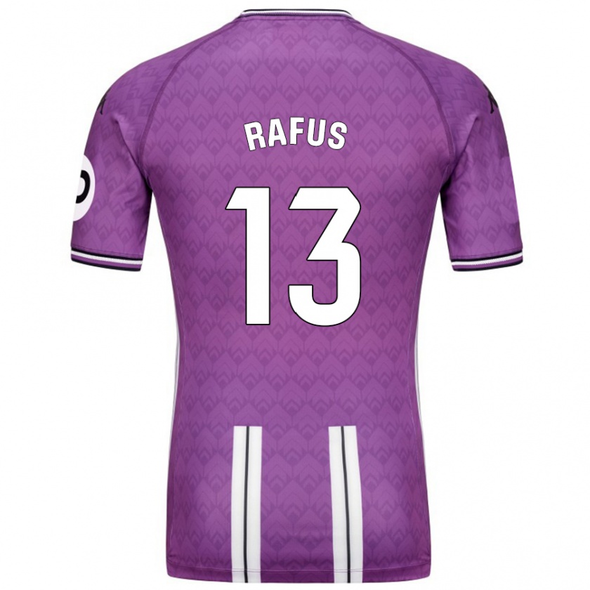 Kandiny Hombre Camiseta Arnau Rafús #13 Púrpura Blanco 1ª Equipación 2024/25 La Camisa Chile