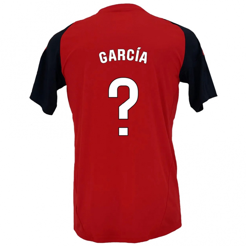 Kandiny Hombre Camiseta Alberto García #0 Rojo Negro 1ª Equipación 2024/25 La Camisa Chile